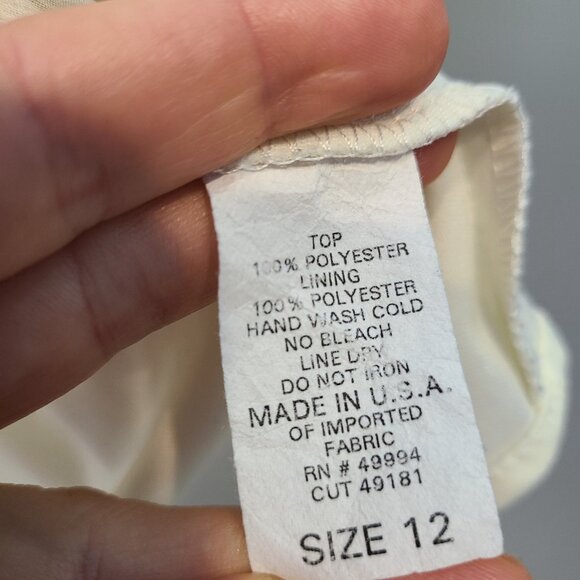 Vtg Y2K 90s Fairy Grunge Baby Doll Top Size 12 Yellow Floral - Picture 7 of 7